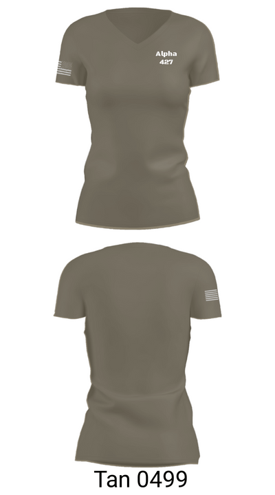 Alpha 427 12804366 Women's Short Sleeve V-neck Shirt - 68