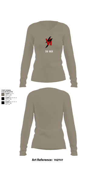 Women's Long Sleeve Vneck Shirt, 3d SGX, Marines, Teamtime, Team time, sublimation, custom sports apparel, team uniforms, spirit wear, spiritwear, sports uniforms, custom shirts, team store, custom team store, fundraiser sports, apparel fundraiser