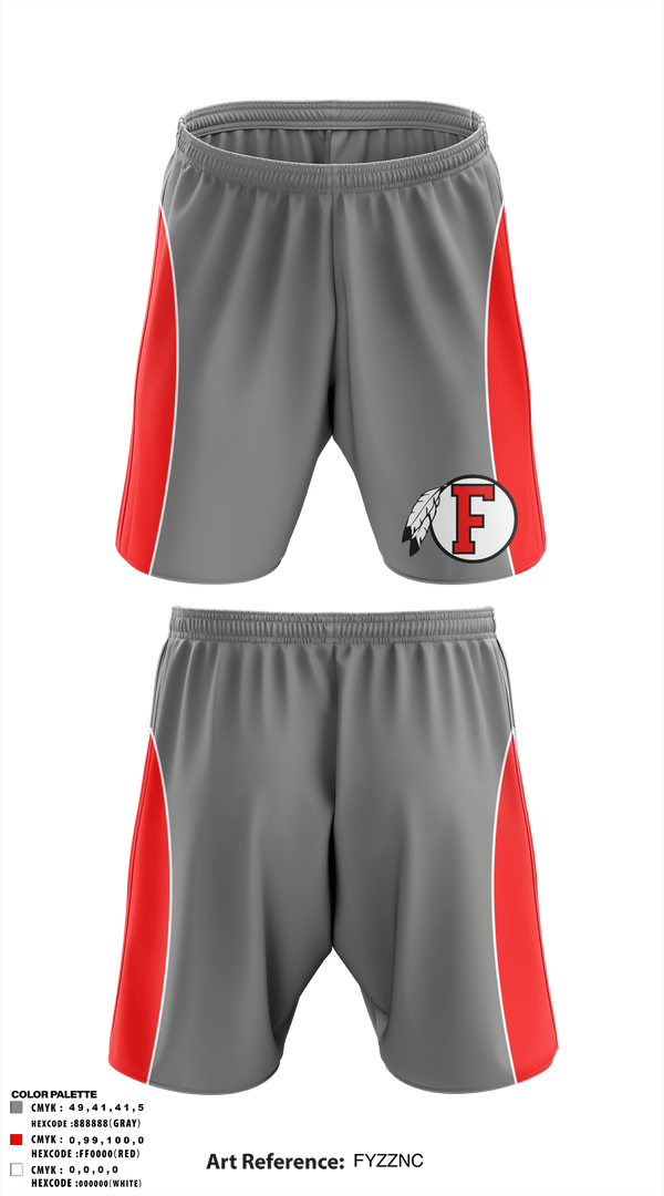 Athletic Shorts With Pockets, Fallbrook Pop Warner Football League, Football, Teamtime, Team time, sublimation, custom sports apparel, team uniforms, spirit wear, spiritwear, sports uniforms, custom shirts, team store, custom team store, fundraiser sports, apparel fundraiser