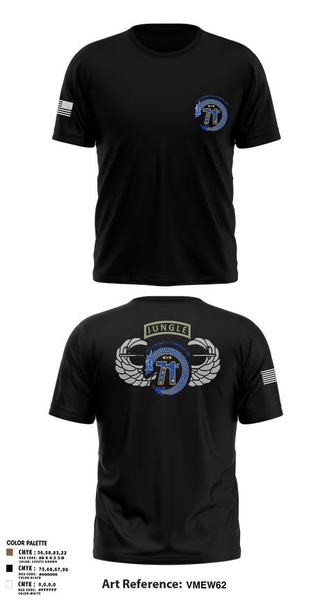 Old School Cotton Feel Shirt, 71st Chemical Company (HR), Army, Teamtime, Team time, sublimation, custom sports apparel, team uniforms, spirit wear, spiritwear, sports uniforms, custom shirts, team store, custom team store, fundraiser sports, apparel fundraiser