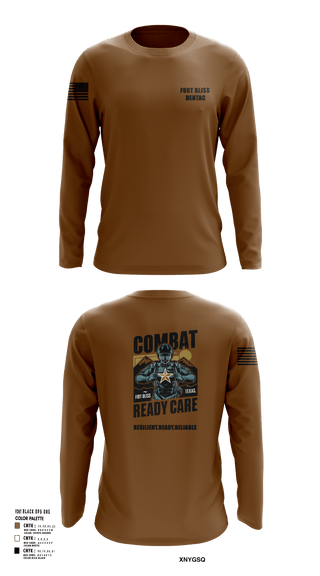 Long Sleeve Performance Shirt, Fort Bliss DENTAC, Army, Teamtime, Team time, sublimation, custom sports apparel, team uniforms, spirit wear, spiritwear, sports uniforms, custom shirts, team store, custom team store, fundraiser sports, apparel fundraiser
