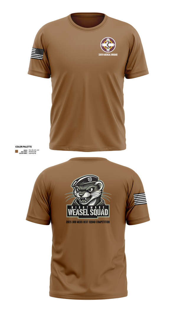 338th MED BDE 94781035 Old School Cotton Feel Shirt - 10