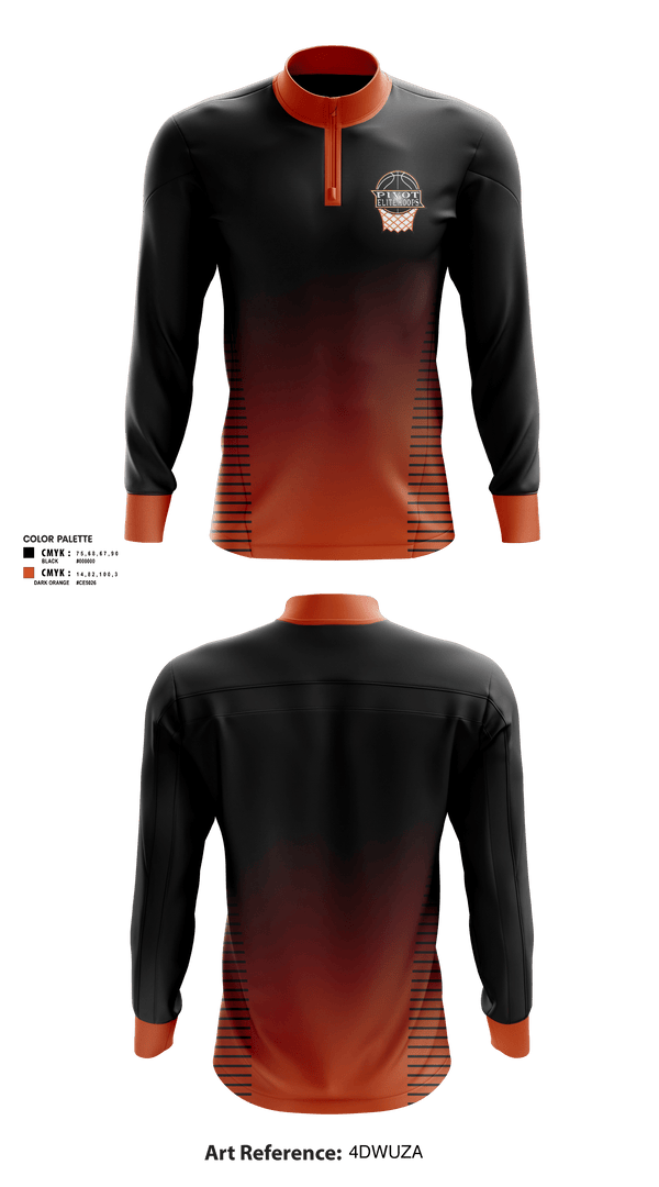 Quarter Zip Jacket, Pivot Elite Hoops, Women's Basketball, Teamtime, Team time, sublimation, custom sports apparel, team uniforms, spirit wear, spiritwear, sports uniforms, custom shirts, team store, custom team store, fundraiser sports, apparel fundraiser