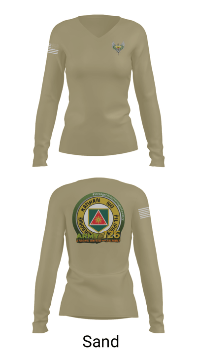 51st Combat Engineers 81487377 Women's Long Sleeve V-neck Shirt - 97