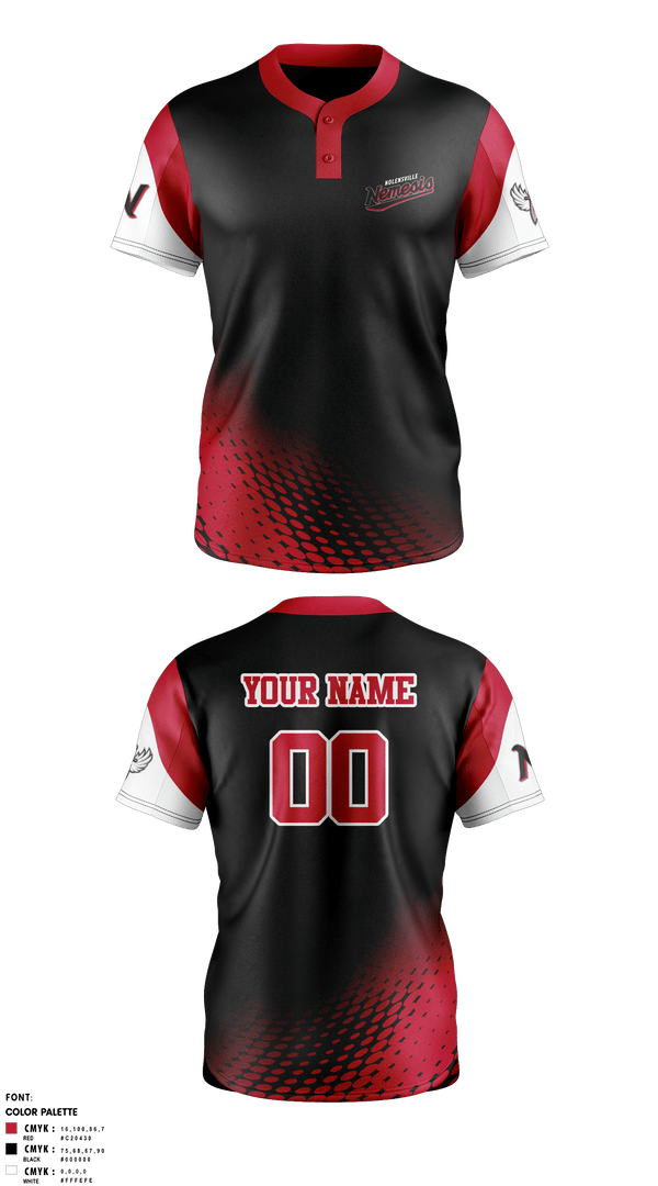 Two Button Softball Jersey, NEMESISOCS 117th RTI, Softball, Teamtime, Team time, sublimation, custom sports apparel, team uniforms, spirit wear, spiritwear, sports uniforms, custom shirts, team store, custom team store, fundraiser sports, apparel fundraiser