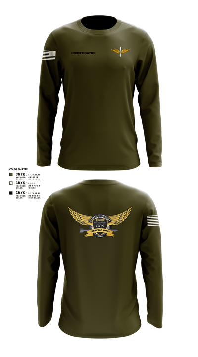 Investigator 95146404 Long Sleeve Performance Shirt - 101