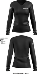 District 5 CSO 28339770 Women's Long Sleeve V-neck Shirt - 2