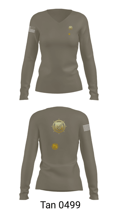 383rd MCT 82262755 Women's Long Sleeve V-neck Shirt - 77