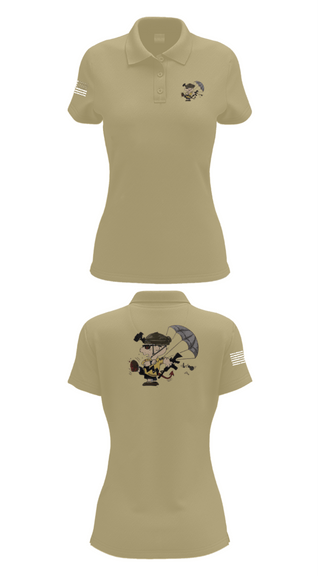 Women's Short Sleeve Performance Polo, 1-508th PIR, Army, Teamtime, Team time, sublimation, custom sports apparel, team uniforms, spirit wear, spiritwear, sports uniforms, custom shirts, team store, custom team store, fundraiser sports, apparel fundraiser