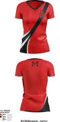 Redmen 61765245 Women's Short Sleeve V-neck Shirt - 1
