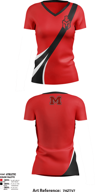 Women's Short Sleeve Vneck Shirt, Redmen, Spirit Store, Teamtime, Team time, sublimation, custom sports apparel, team uniforms, spirit wear, spiritwear, sports uniforms, custom shirts, team store, custom team store, fundraiser sports, apparel fundraiser