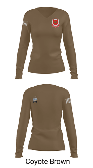 Women's Long Sleeve Vneck Shirt, 185th Engineer Support Company, , Teamtime, Team time, sublimation, custom sports apparel, team uniforms, spirit wear, spiritwear, sports uniforms, custom shirts, team store, custom team store, fundraiser sports, apparel fundraiser