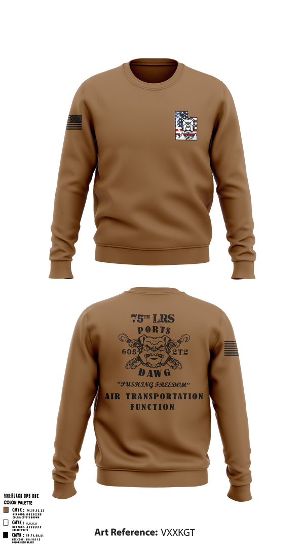 Crew Neck Sweatshirt, 75 LRS, Air Force, Teamtime, Team time, sublimation, custom sports apparel, team uniforms, spirit wear, spiritwear, sports uniforms, custom shirts, team store, custom team store, fundraiser sports, apparel fundraiser