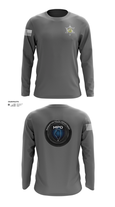 Manhattan Police Department 25505954 Long Sleeve Performance Shirt 141