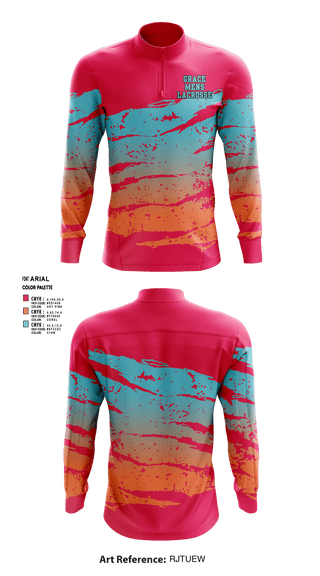 Quarter Zip Jacket, Grace, Men's Lacrosse, Teamtime, Team time, sublimation, custom sports apparel, team uniforms, spirit wear, spiritwear, sports uniforms, custom shirts, team store, custom team store, fundraiser sports, apparel fundraiser