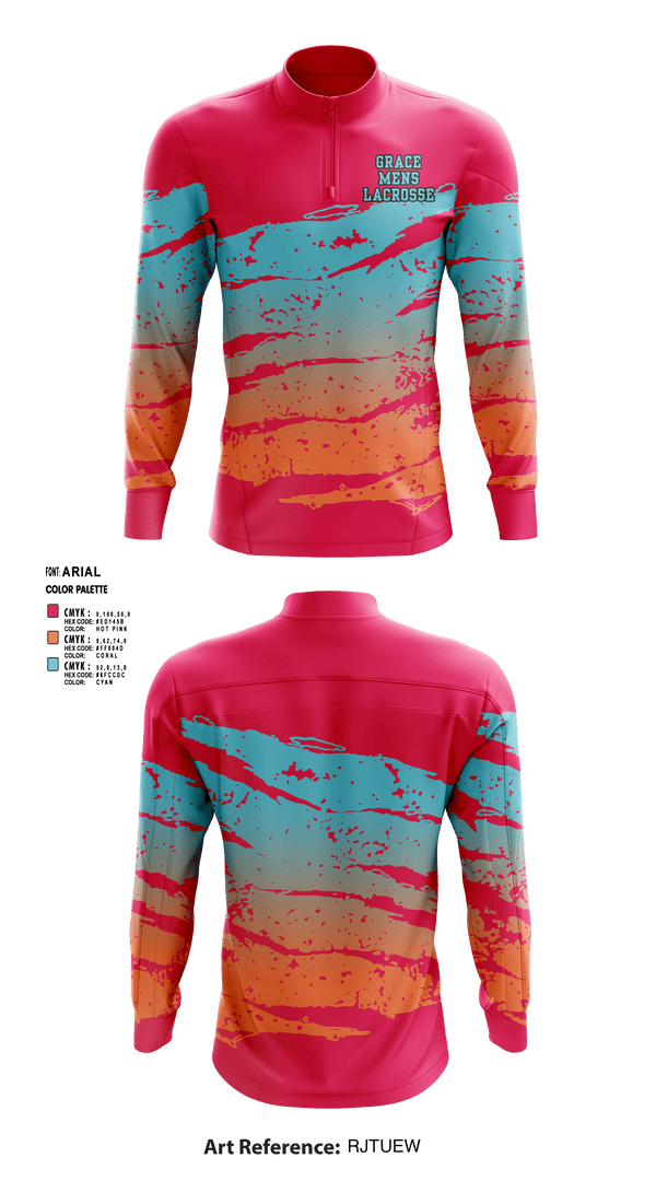 Quarter Zip Jacket, Grace, Men's Lacrosse, Teamtime, Team time, sublimation, custom sports apparel, team uniforms, spirit wear, spiritwear, sports uniforms, custom shirts, team store, custom team store, fundraiser sports, apparel fundraiser