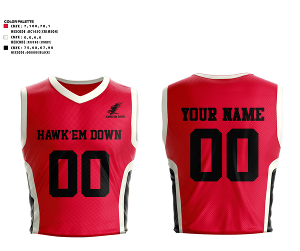 Mens Basketball Jersey, Hawk’em Down, Men's Basketball, Teamtime, Team time, sublimation, custom sports apparel, team uniforms, spirit wear, spiritwear, sports uniforms, custom shirts, team store, custom team store, fundraiser sports, apparel fundraiser