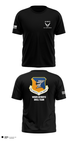 Old School Cotton Feel Shirt, WBHS AFJROTC, Air Force, Teamtime, Team time, sublimation, custom sports apparel, team uniforms, spirit wear, spiritwear, sports uniforms, custom shirts, team store, custom team store, fundraiser sports, apparel fundraiser