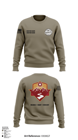 Crew Neck Sweatshirt, Fort Bliss DENTAC, Army, Teamtime, Team time, sublimation, custom sports apparel, team uniforms, spirit wear, spiritwear, sports uniforms, custom shirts, team store, custom team store, fundraiser sports, apparel fundraiser