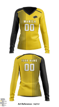 Manila Middle School Volleyball 11033273 Women's Long Sleeve V-neck Shirt - 3