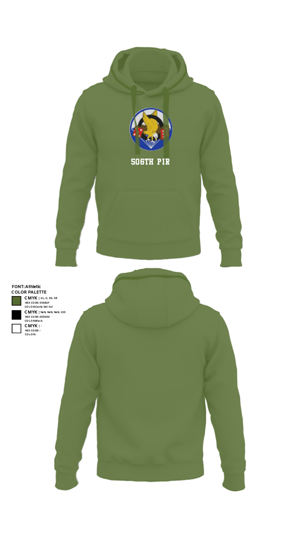 Hoodie, 506th PIR, Army, Teamtime, Team time, sublimation, custom sports apparel, team uniforms, spirit wear, spiritwear, sports uniforms, custom shirts, team store, custom team store, fundraiser sports, apparel fundraiser