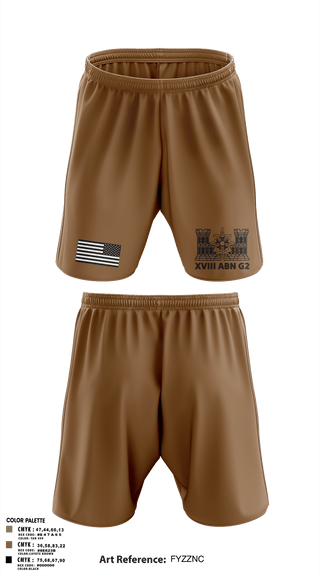 Athletic Shorts With Pockets, XVIII ABN G2, Army, Teamtime, Team time, sublimation, custom sports apparel, team uniforms, spirit wear, spiritwear, sports uniforms, custom shirts, team store, custom team store, fundraiser sports, apparel fundraiser