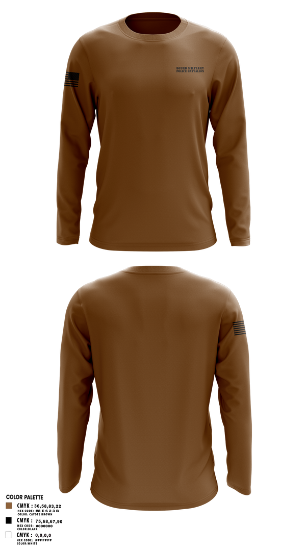 Long Sleeve Performance Shirt, 863rd Military Police Battalion, , Teamtime, Team time, sublimation, custom sports apparel, team uniforms, spirit wear, spiritwear, sports uniforms, custom shirts, team store, custom team store, fundraiser sports, apparel fundraiser