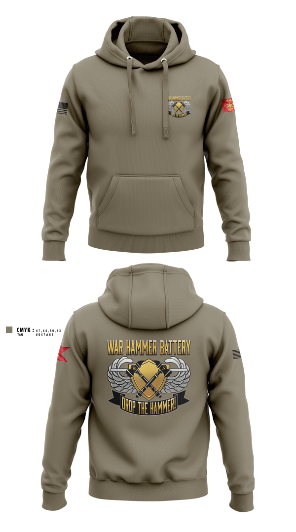 Hoodie, HHB 2-44 ADAR, Army, Teamtime, Team time, sublimation, custom sports apparel, team uniforms, spirit wear, spiritwear, sports uniforms, custom shirts, team store, custom team store, fundraiser sports, apparel fundraiser