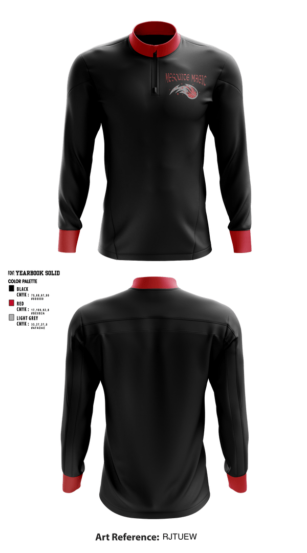 Quarter Zip Jacket, Mesquite Magic, Men's Basketball, Teamtime, Team time, sublimation, custom sports apparel, team uniforms, spirit wear, spiritwear, sports uniforms, custom shirts, team store, custom team store, fundraiser sports, apparel fundraiser
