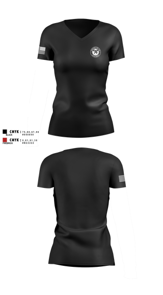 Women's Short Sleeve Vneck Shirt, Kankakee Twp Fire, , Teamtime, Team time, sublimation, custom sports apparel, team uniforms, spirit wear, spiritwear, sports uniforms, custom shirts, team store, custom team store, fundraiser sports, apparel fundraiser