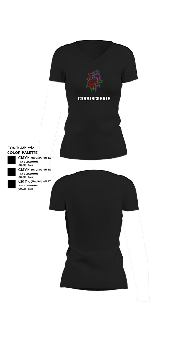 Women's Short Sleeve Vneck Shirt, CobrasCobras, Swimming, Teamtime, Team time, sublimation, custom sports apparel, team uniforms, spirit wear, spiritwear, sports uniforms, custom shirts, team store, custom team store, fundraiser sports, apparel fundraiser