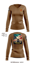 3/7 India Co. Wpns Plt 50459074 Women's Long Sleeve V-neck Shirt - 106