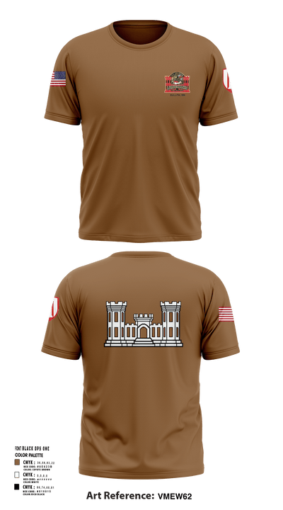 612 Engineer Detachment 46811813 Short Sleeve Performance Shirt - 1