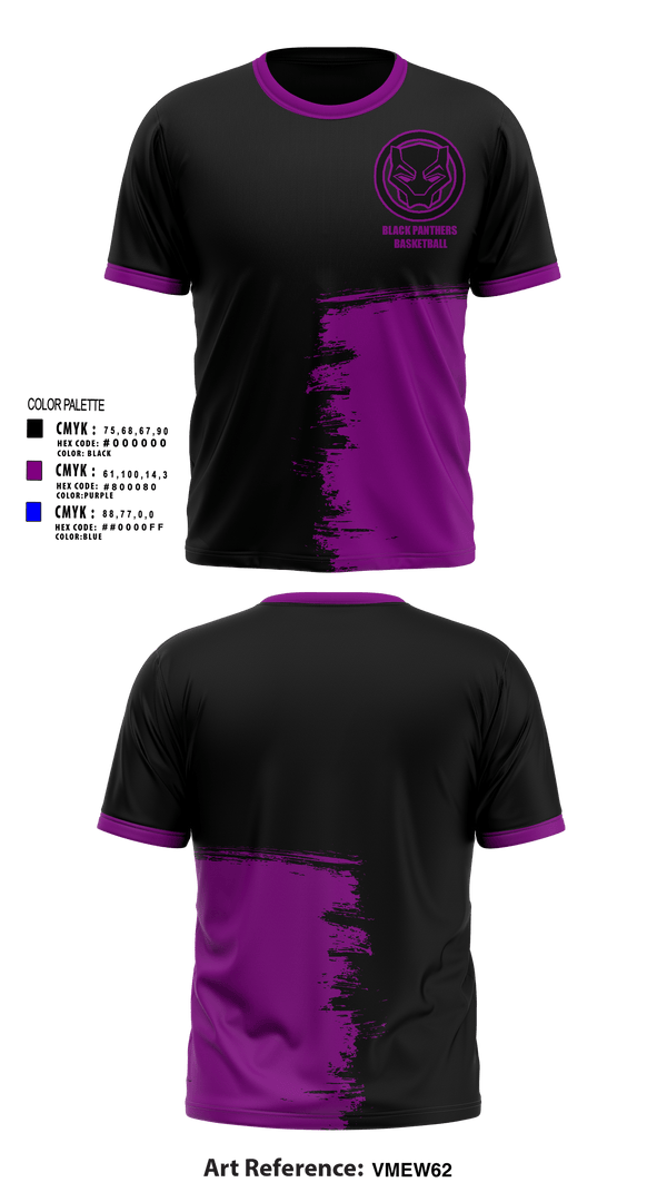 Short Sleeve Performance Shirt, BLACK PANTHERS, Men's Basketball, Teamtime, Team time, sublimation, custom sports apparel, team uniforms, spirit wear, spiritwear, sports uniforms, custom shirts, team store, custom team store, fundraiser sports, apparel fundraiser