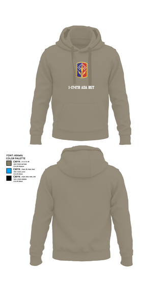 Hoodie, 1-174th ADA RGT, , Teamtime, Team time, sublimation, custom sports apparel, team uniforms, spirit wear, spiritwear, sports uniforms, custom shirts, team store, custom team store, fundraiser sports, apparel fundraiser