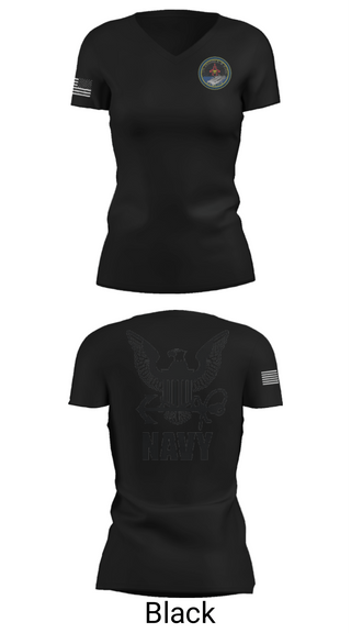 Women's Short Sleeve Vneck Shirt, Cvn 77 IM-5, Navy, Teamtime, Team time, sublimation, custom sports apparel, team uniforms, spirit wear, spiritwear, sports uniforms, custom shirts, team store, custom team store, fundraiser sports, apparel fundraiser