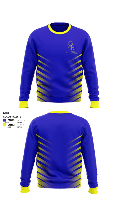 Scott City R-1 High School Volleyball 68784855 Crew Neck Sweatshirt - 1