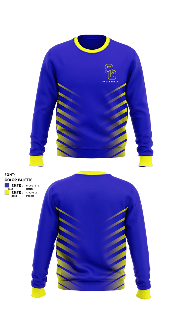 Crew Neck Sweatshirt, Scott City R-1 High School Volleyball, Women's Volleyball, Teamtime, Team time, sublimation, custom sports apparel, team uniforms, spirit wear, spiritwear, sports uniforms, custom shirts, team store, custom team store, fundraiser sports, apparel fundraiser
