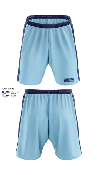 Athletic Shorts With Pockets, Onslow, Baseball, Teamtime, Team time, sublimation, custom sports apparel, team uniforms, spirit wear, spiritwear, sports uniforms, custom shirts, team store, custom team store, fundraiser sports, apparel fundraiser