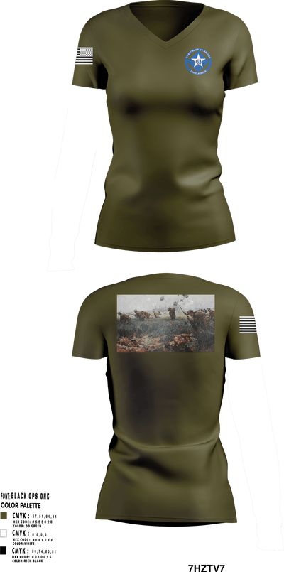3rd Battalion 6th Marines 42003487 Women's Short Sleeve V-neck Shirt - 1