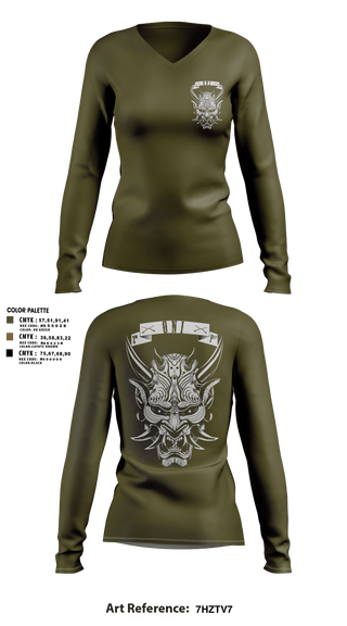 Women's Long Sleeve Vneck Shirt, 2ND PLATOON ONI, Army, Teamtime, Team time, sublimation, custom sports apparel, team uniforms, spirit wear, spiritwear, sports uniforms, custom shirts, team store, custom team store, fundraiser sports, apparel fundraiser