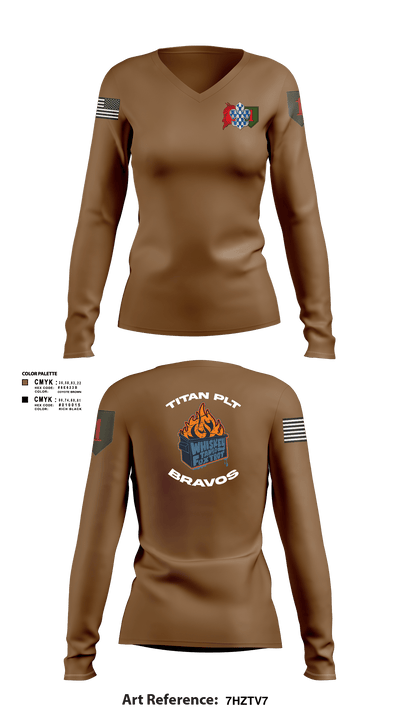 3rd plt kingsmen 25253599 Women's Long Sleeve V-neck Shirt - 4
