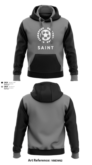 Hoodie, Saint, Men's Soccer, Teamtime, Team time, sublimation, custom sports apparel, team uniforms, spirit wear, spiritwear, sports uniforms, custom shirts, team store, custom team store, fundraiser sports, apparel fundraiser