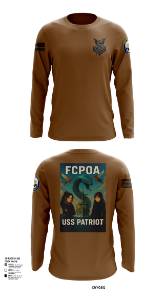 Long Sleeve Performance Shirt, USS PATRIOT FCPOA 2, Navy, Teamtime, Team time, sublimation, custom sports apparel, team uniforms, spirit wear, spiritwear, sports uniforms, custom shirts, team store, custom team store, fundraiser sports, apparel fundraiser
