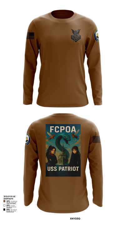 USS PATRIOT FCPOA Long Sleeve Performance Shirt 101