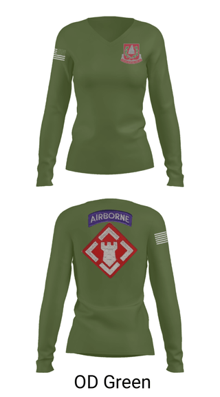 Women's Long Sleeve Vneck Shirt, 37th engineer bn, Army, Teamtime, Team time, sublimation, custom sports apparel, team uniforms, spirit wear, spiritwear, sports uniforms, custom shirts, team store, custom team store, fundraiser sports, apparel fundraiser