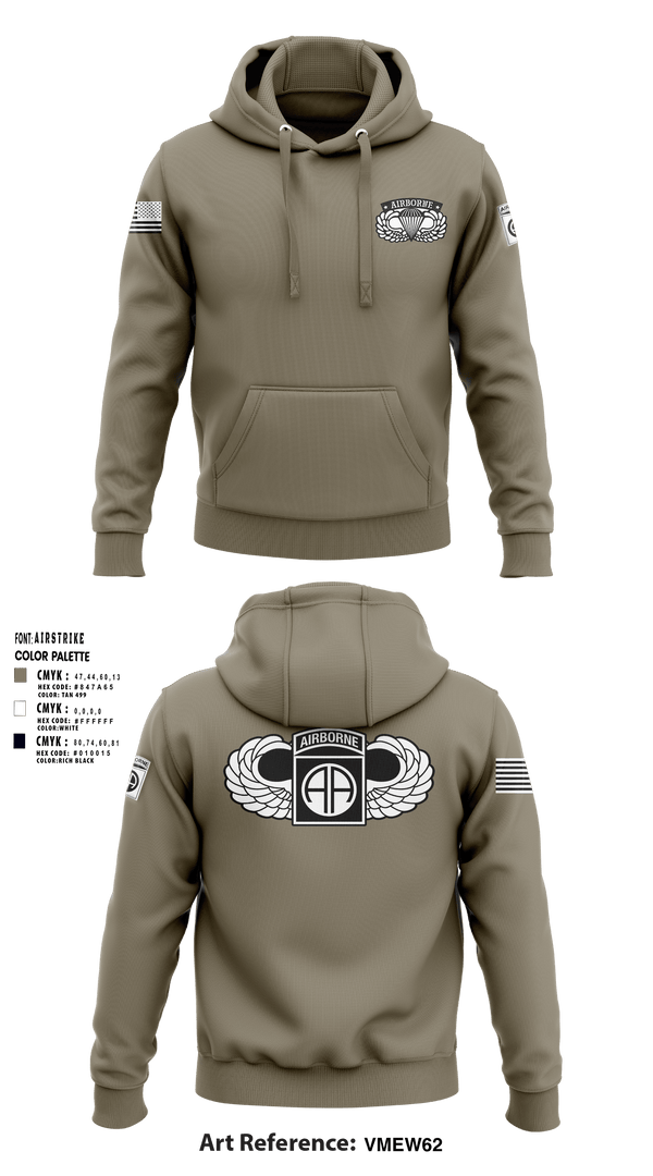 Hoodie, 82nd airborne Division, Army, Teamtime, Team time, sublimation, custom sports apparel, team uniforms, spirit wear, spiritwear, sports uniforms, custom shirts, team store, custom team store, fundraiser sports, apparel fundraiser