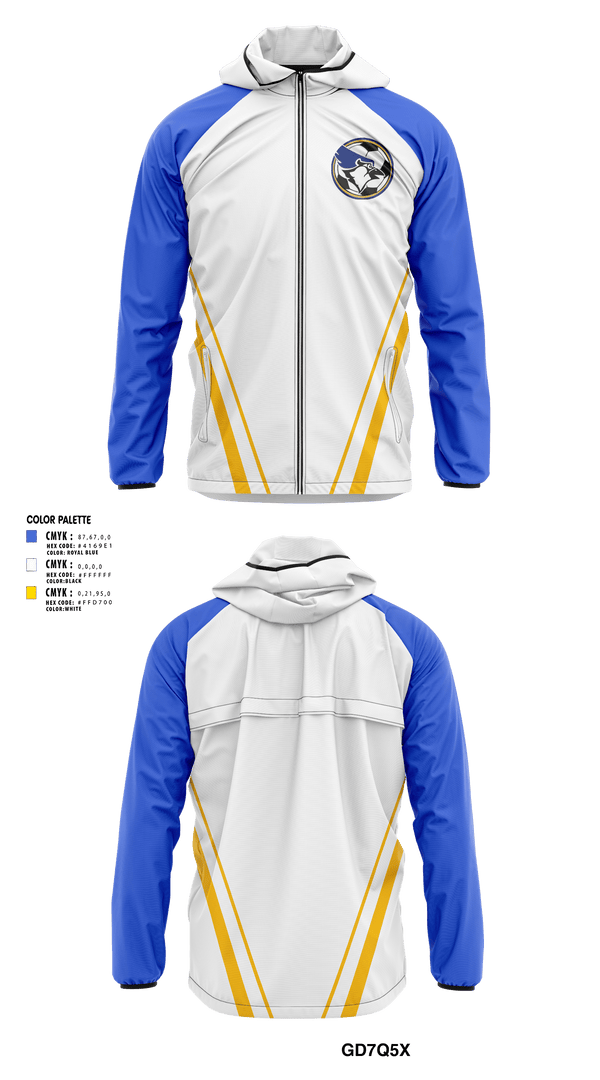 Windbreaker, waseca bluejays, Men's Soccer, Teamtime, Team time, sublimation, custom sports apparel, team uniforms, spirit wear, spiritwear, sports uniforms, custom shirts, team store, custom team store, fundraiser sports, apparel fundraiser