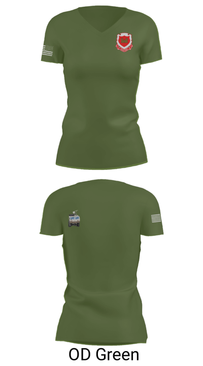185th Engineer Support Company 57243184 Women's Short Sleeve V-neck Shirt - 48