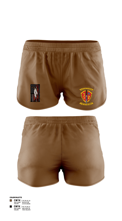 Women's Shorts, 3/7 India Co. Wpns Plt, Marines, Teamtime, Team time, sublimation, custom sports apparel, team uniforms, spirit wear, spiritwear, sports uniforms, custom shirts, team store, custom team store, fundraiser sports, apparel fundraiser